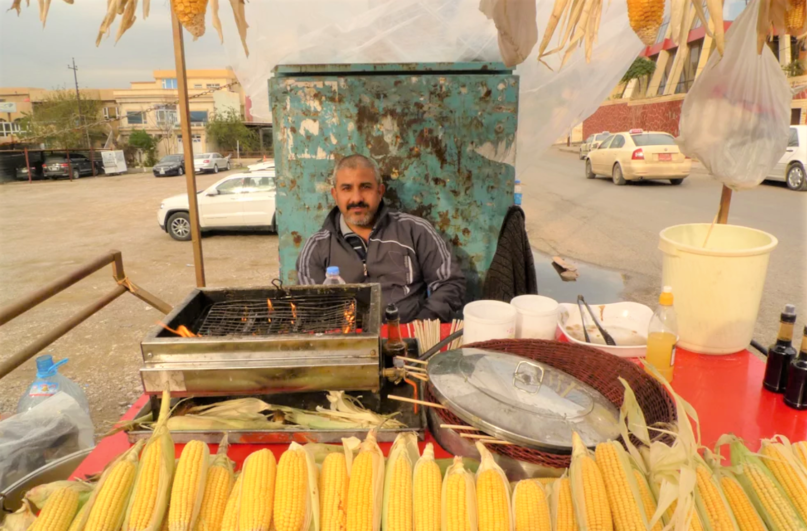 Vendedor de maíz kurdo (Foto cortesía de Joanna Bocheńska)
