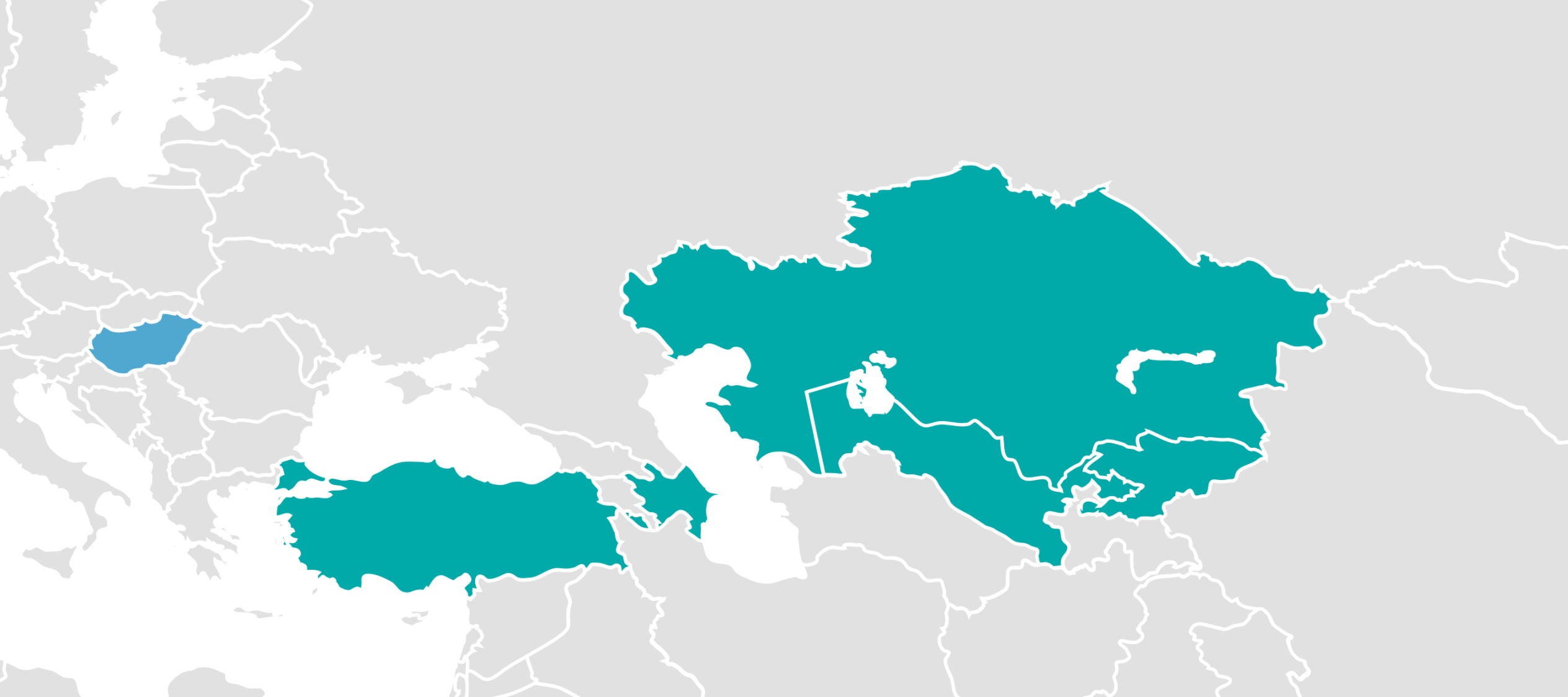 Mapa de países del Consejo Túrquico
