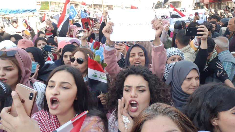 Manifestación feminista en Iraq