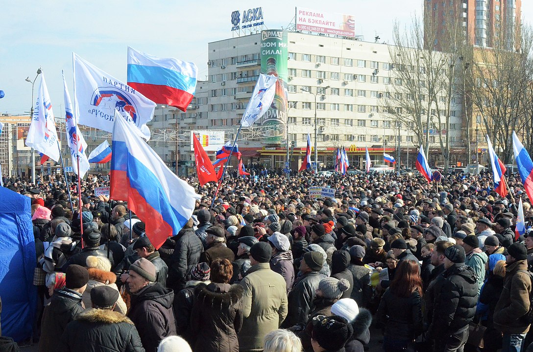 Manifestación prorrusa en Donetsk (2014)