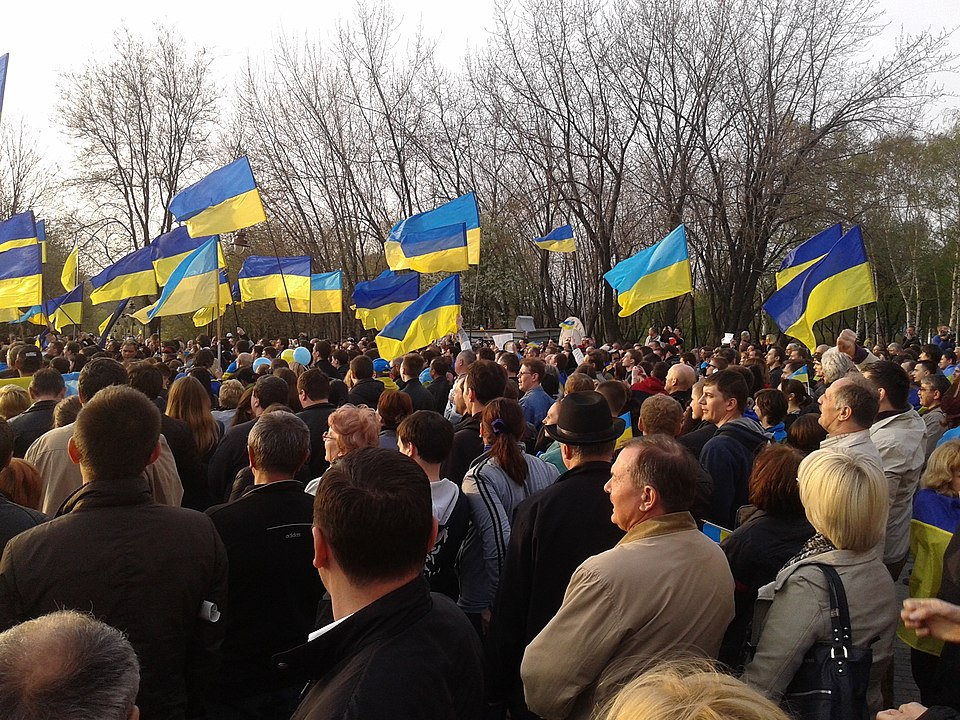 Manifestación por la integridad territorial de Ucrania en Donetsk (2014)