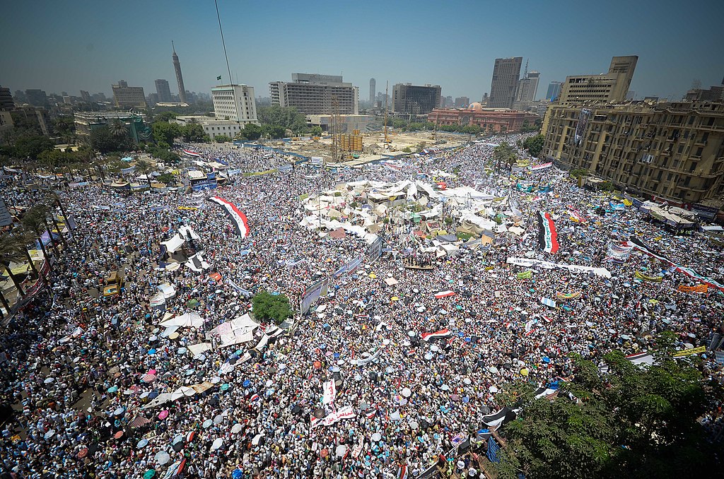 La emblemática manifestación en la plaza Tahrir de El Cairo
