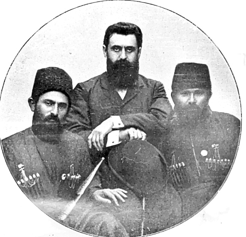 El líder sionista Theodor Herzl junto a judíos montañeses