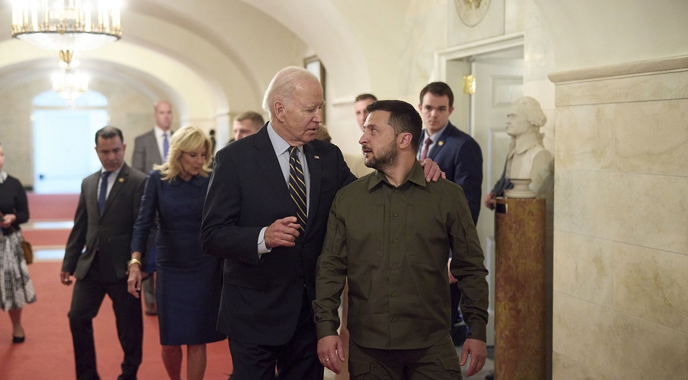 Zelensky junto a Biden